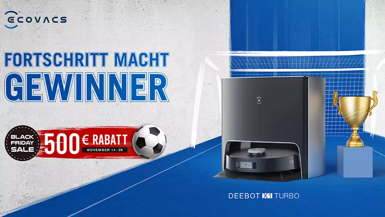 500 Euro Black-Friday-Rabatt: Top-Saugroboter Deebot X1 Turbo für nur 799 Euro.