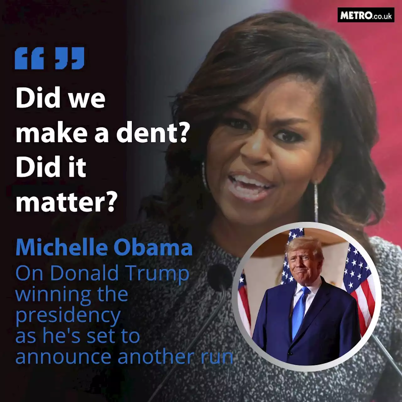 Michelle Obama says 'it still hurts' that Donald Trump won presidency