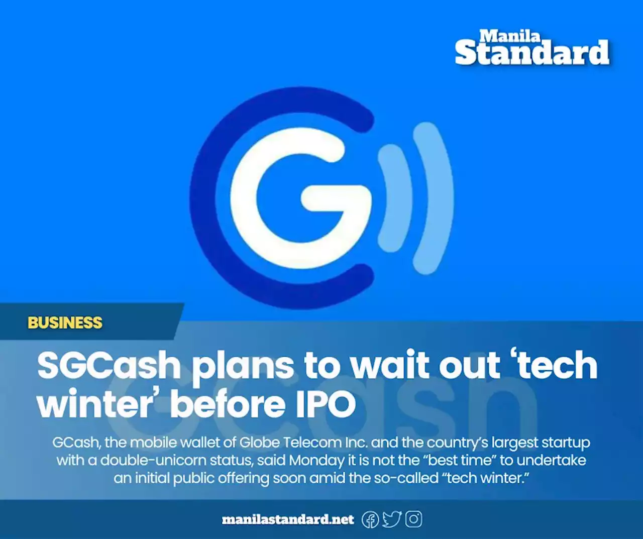 GCash plans to wait out ‘tech winter’ before IPO