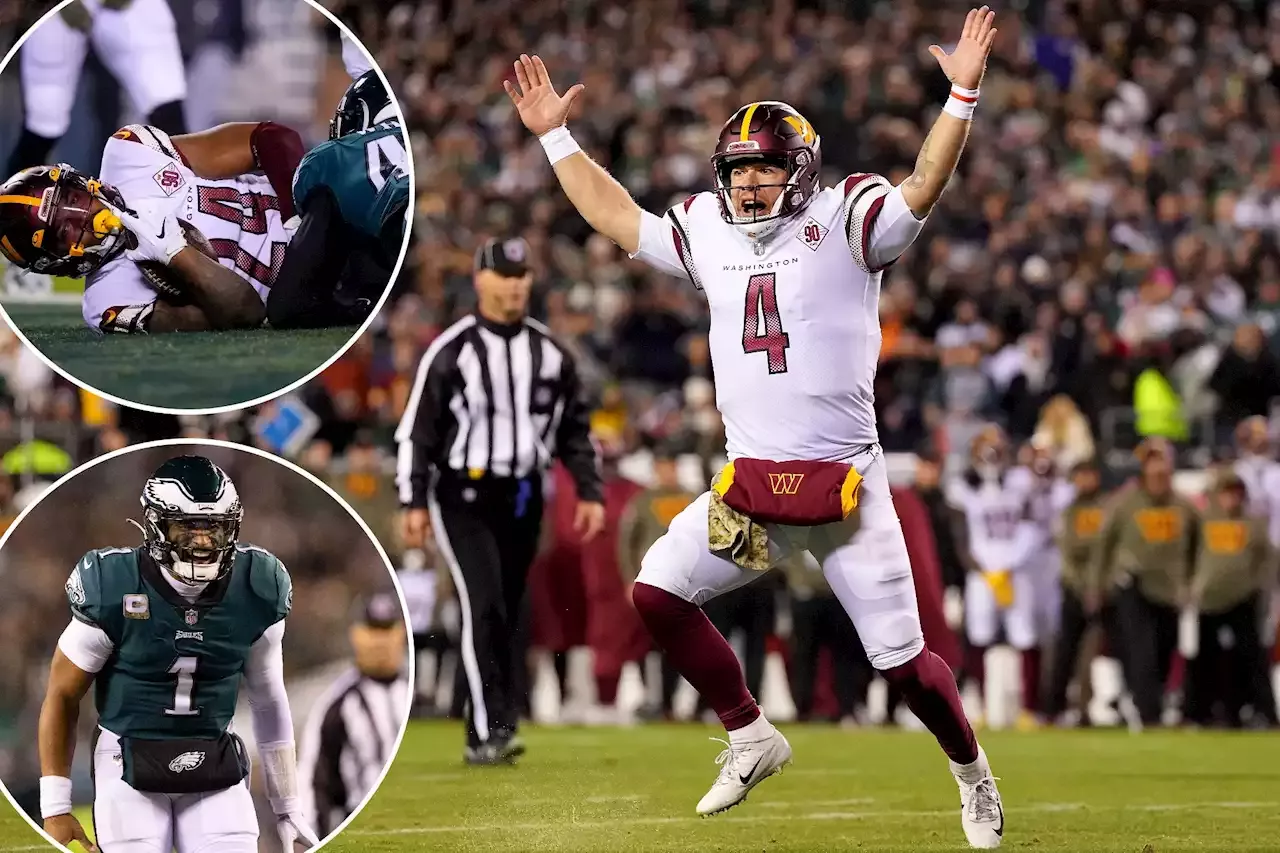 Commanders hand Eagles first loss of season in 'MNF' stunner