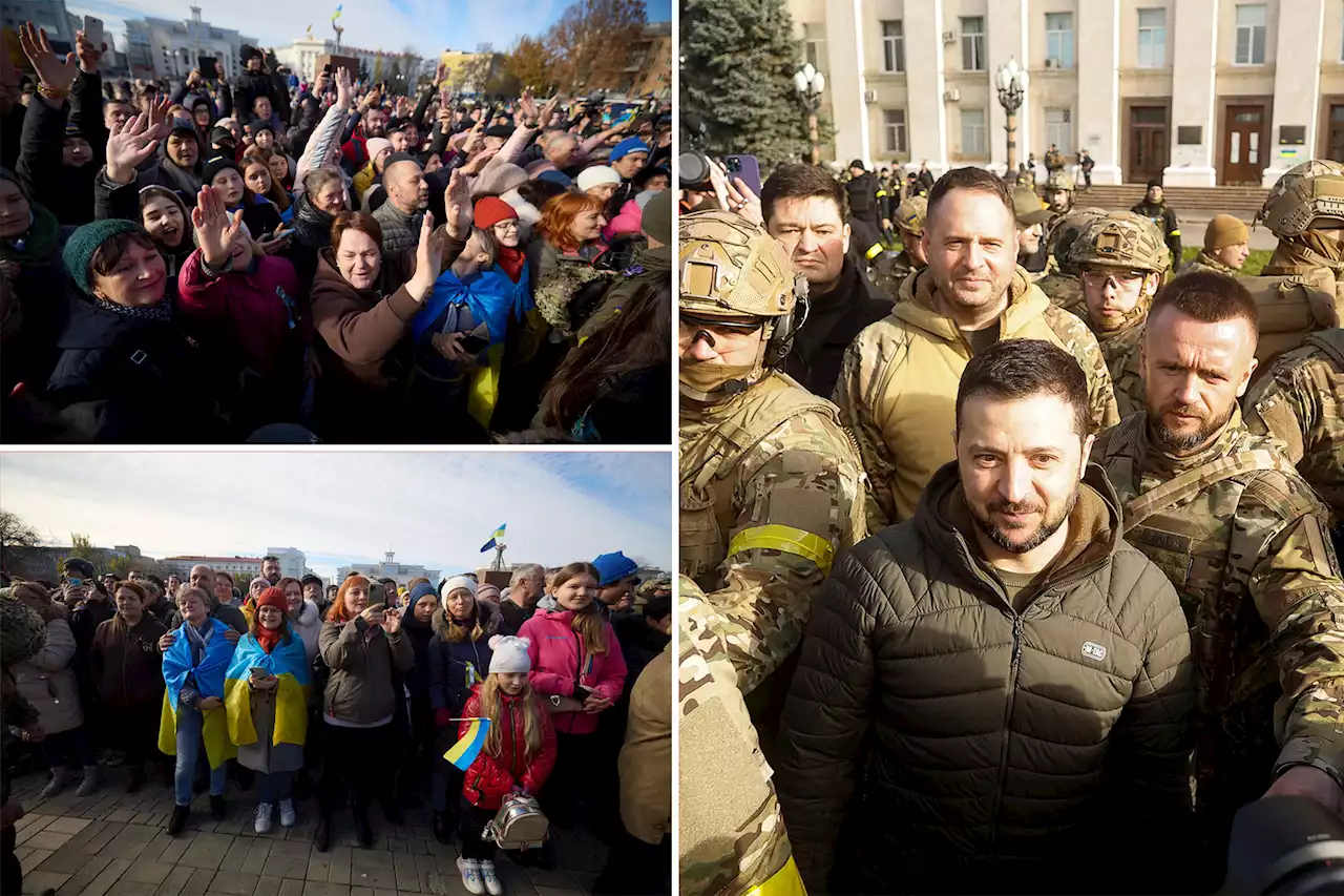 Ukrainians celebrate Kherson liberation but fighting continues