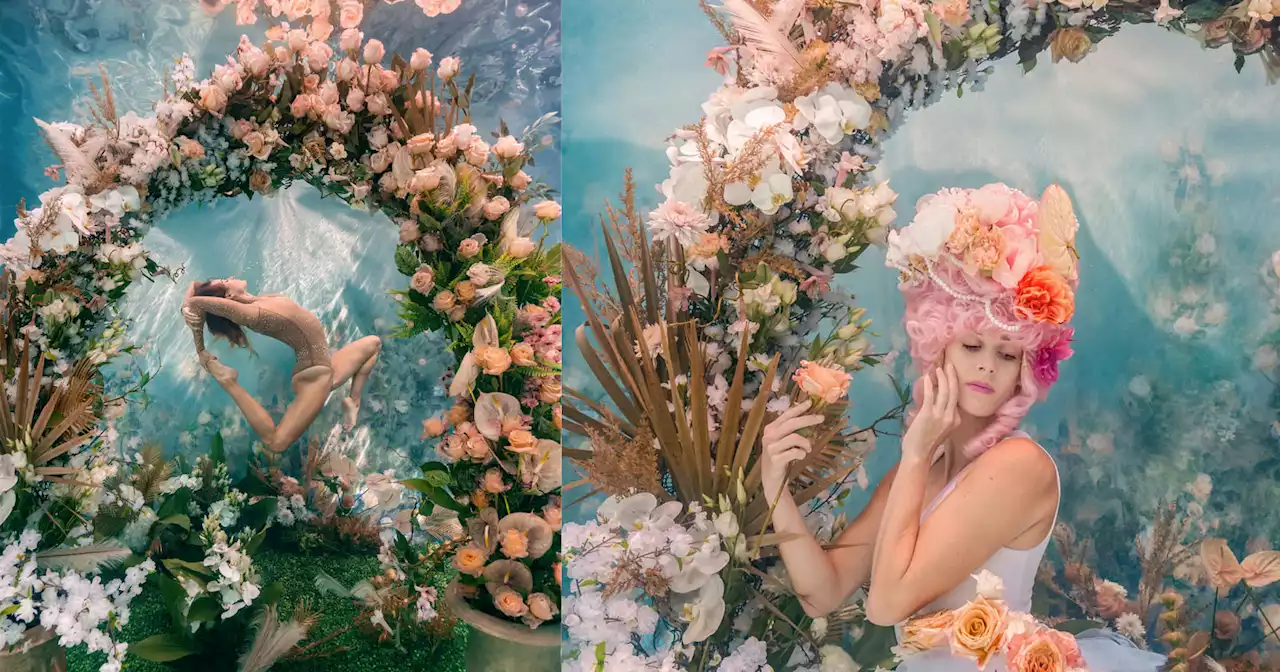 Gorgeous Underwater Garden Photo Shoot is 'Bridgerton Meets Coral Reef'