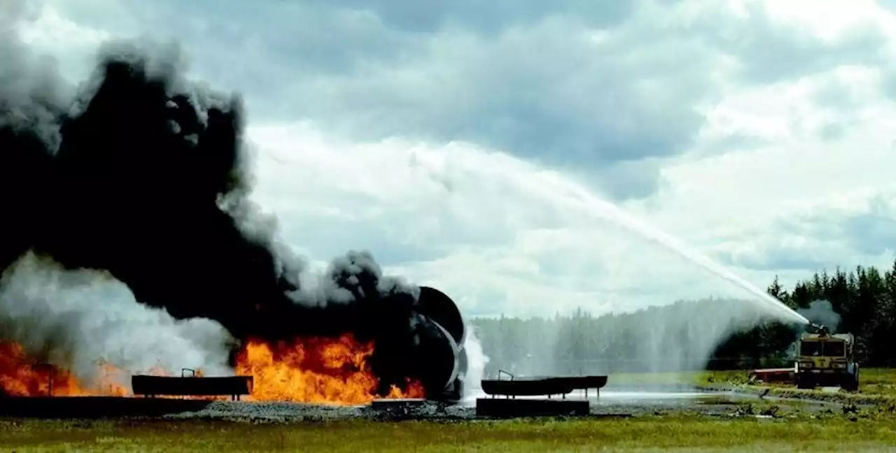 Live fire training taking place at the Prince George airport