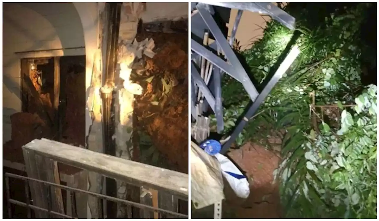 Ampang Landslide Damages Bungalow's Kitchen And Bedroom | TRP