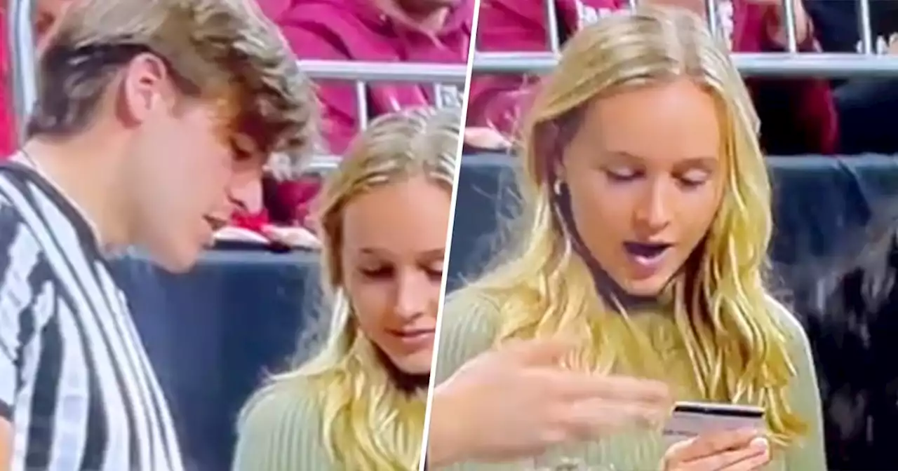 Sports fan appears to flirt using Costco card — and it seems to work