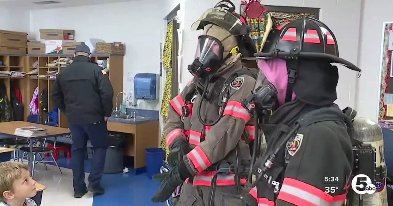 Local fire departments teach lifesaving skills to elementary students through mobile safety house