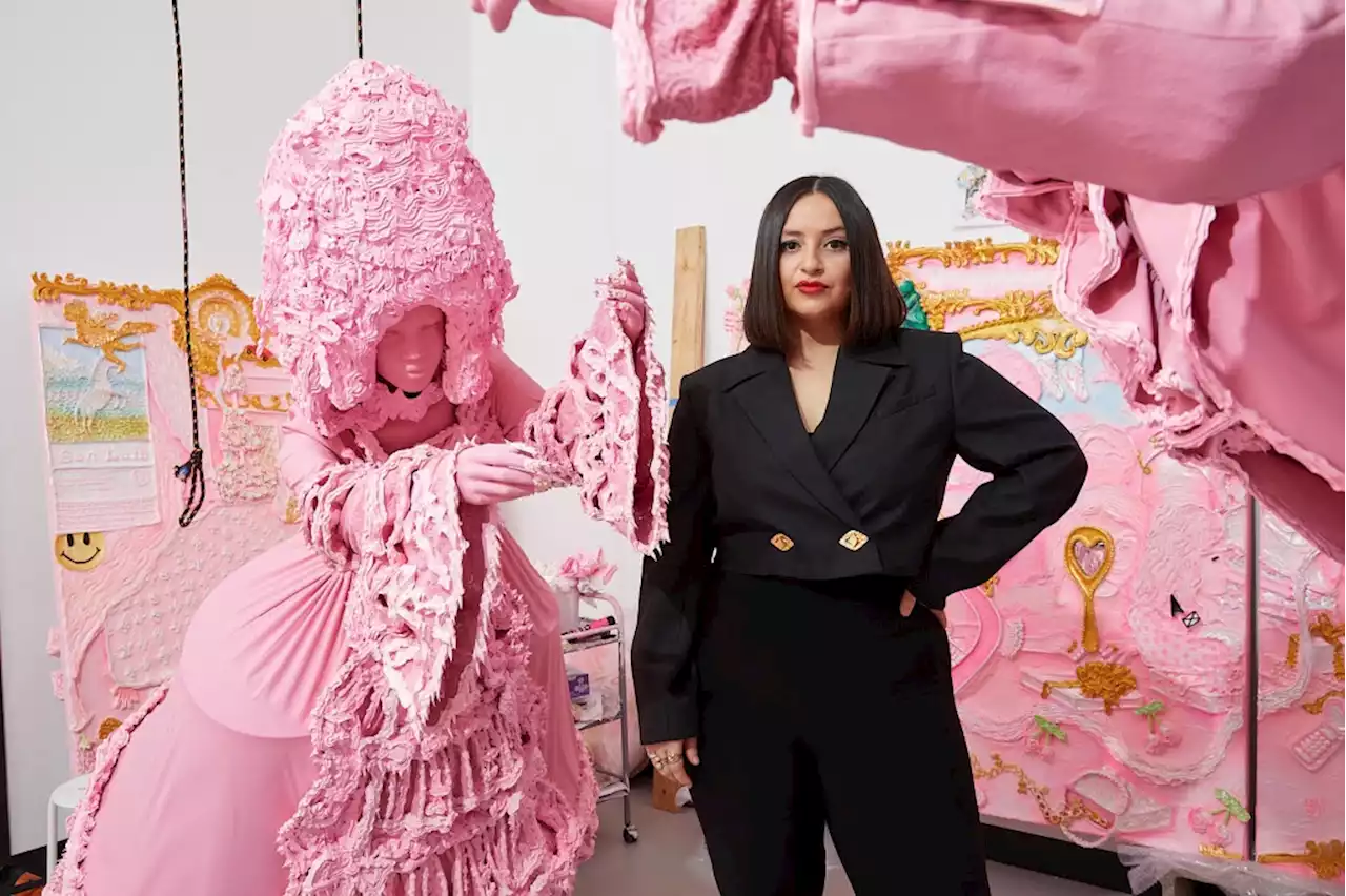 What This Up-and-coming Mexican American Artist’s Pink-frosted Paintings Reveal About the American Dream