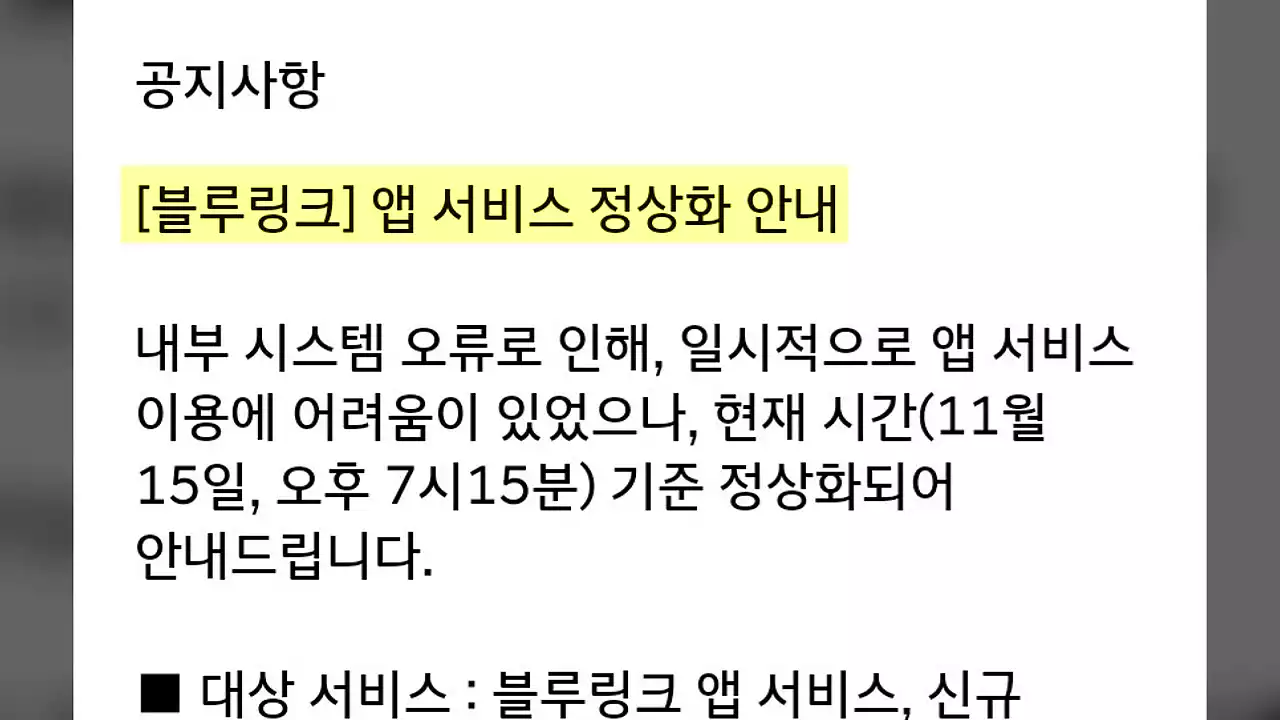 현대차그룹 자동차 스마트폰 원격 서비스 5시간 먹통