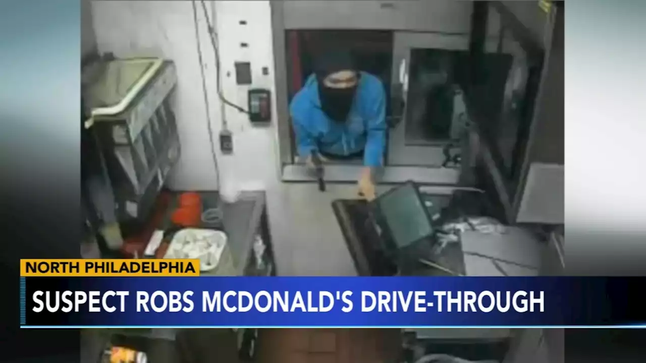 Robber grabs cash register through McDonald's drive-thru window in North Philadelphia