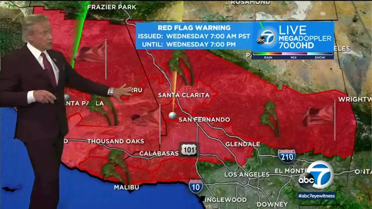 Strong Santa Ana winds to hit SoCal Wednesday, leading to red flag warnings