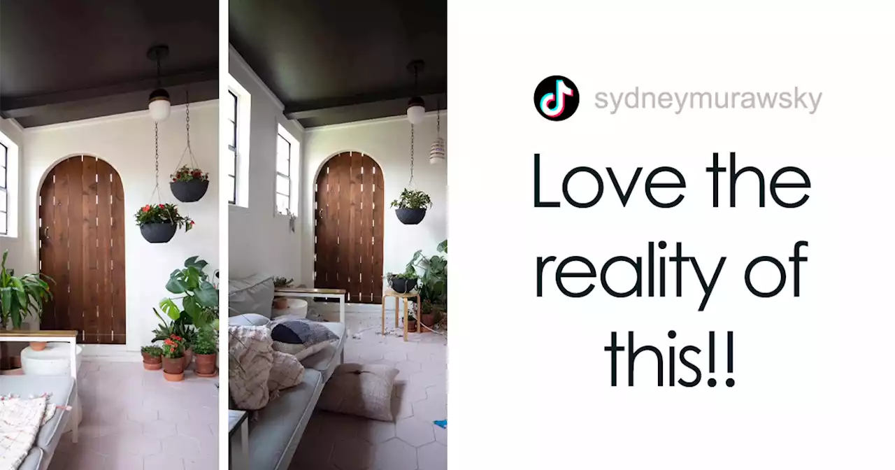 5 Side-By Side Photos Showing The Reality Behind This DIY Home Designer’s Aesthetic Videos