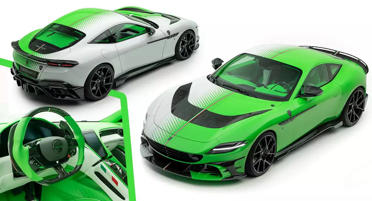 Mansory Tempesta Verde Is A Half-Green Half-White Ferrari Roma | Carscoops