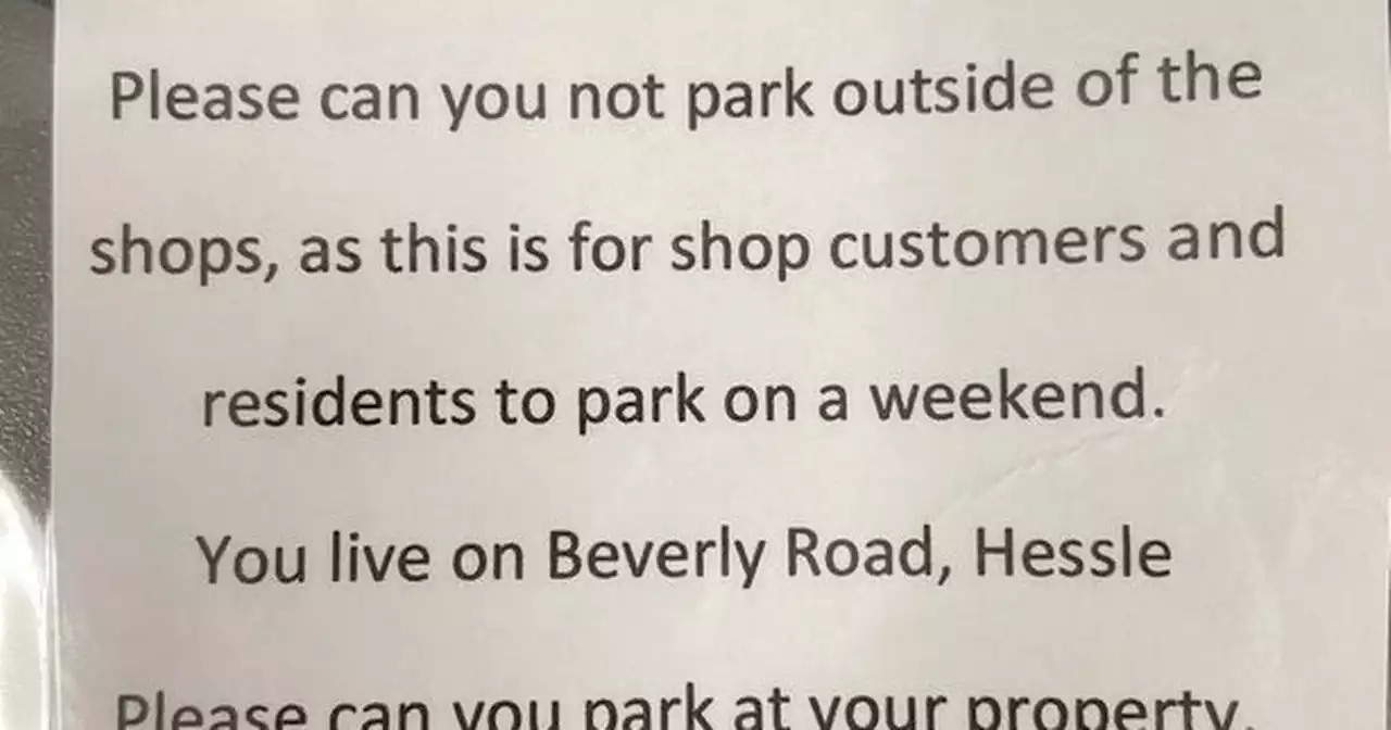 Angry local told 'get a life' after passive-aggressive note left on parked car