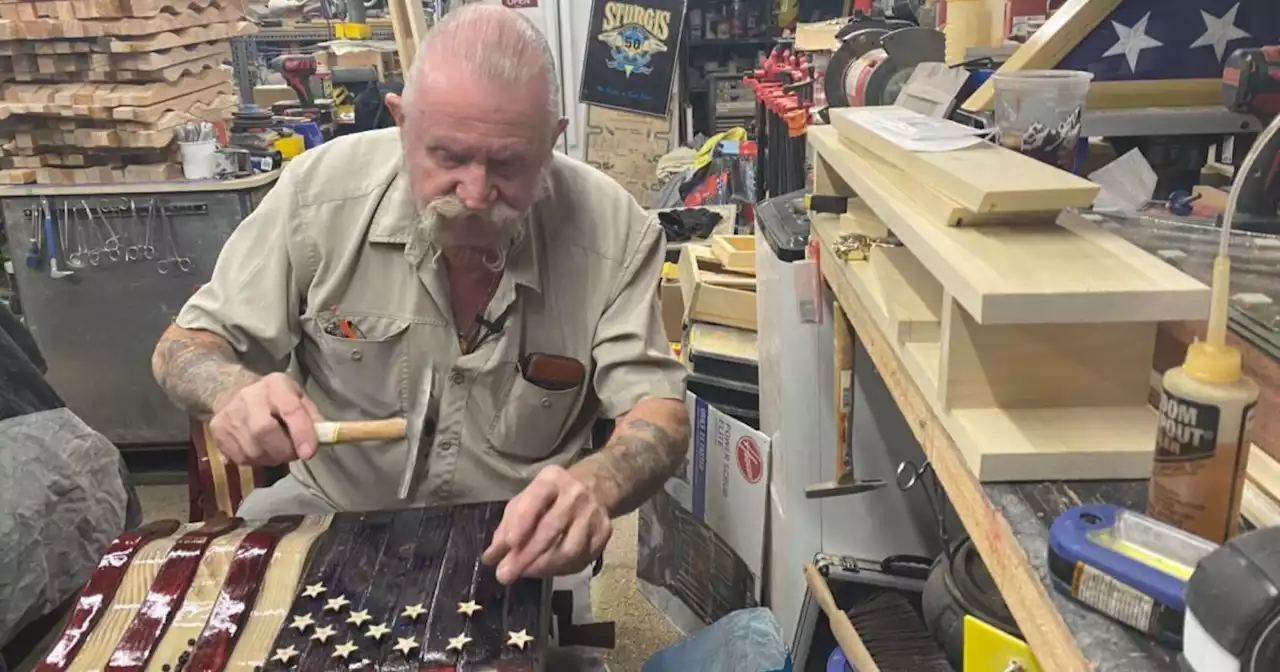 Clearfield veteran shares his love for America through handmade wooden waving flags