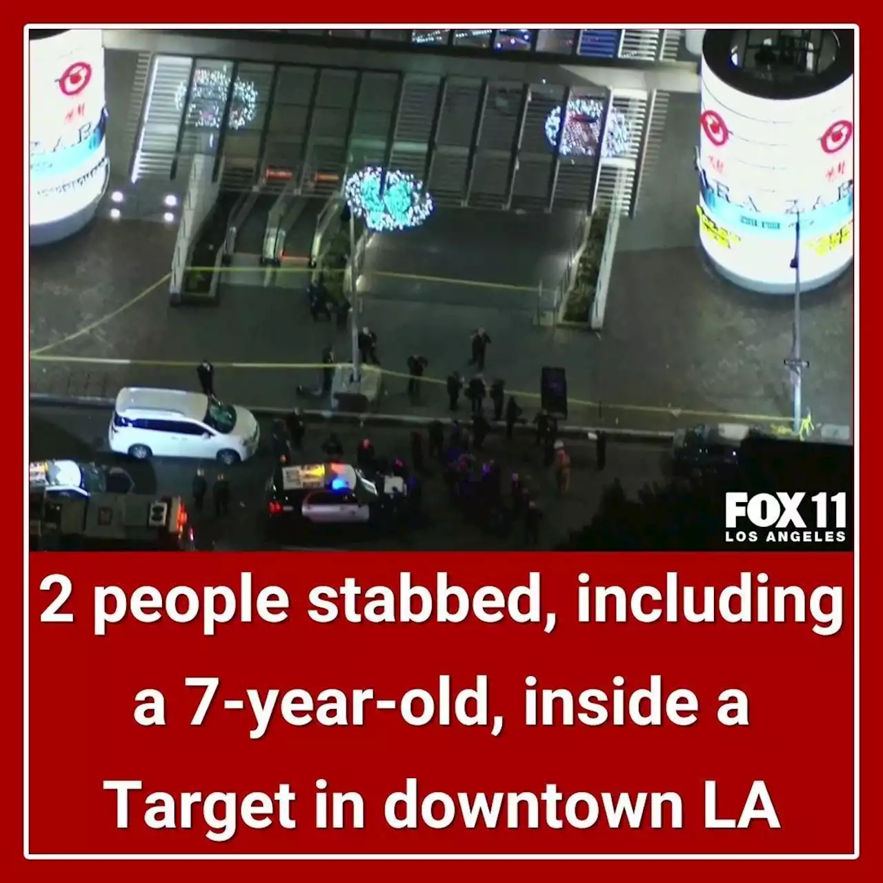 2 people stabbed, including a 9-year-old, in Target in downtown LA