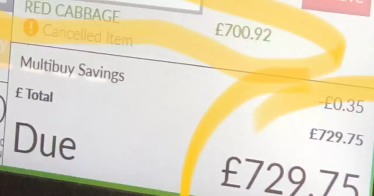 Shopper baffled as supermarket till priced cabbage at £700