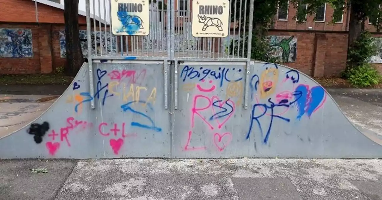 Youths responsible for 'eyesore' graffiti made to clean up park