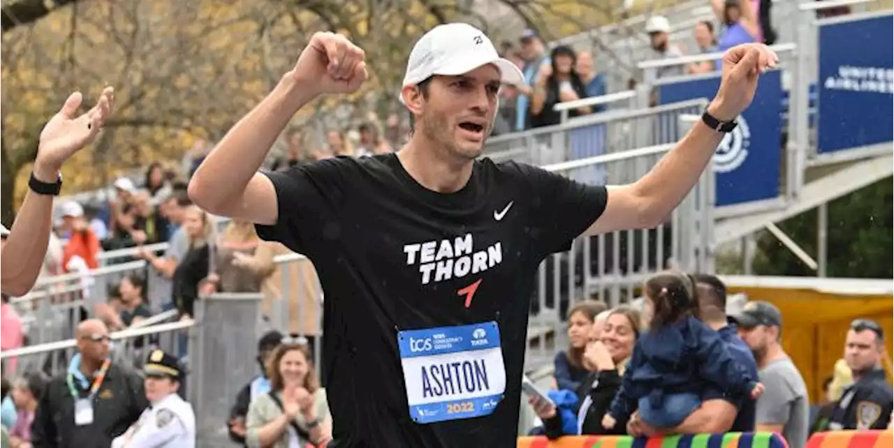 New York City Marathon Finisher Ashton Kutcher Is Training His Kids for a 5K