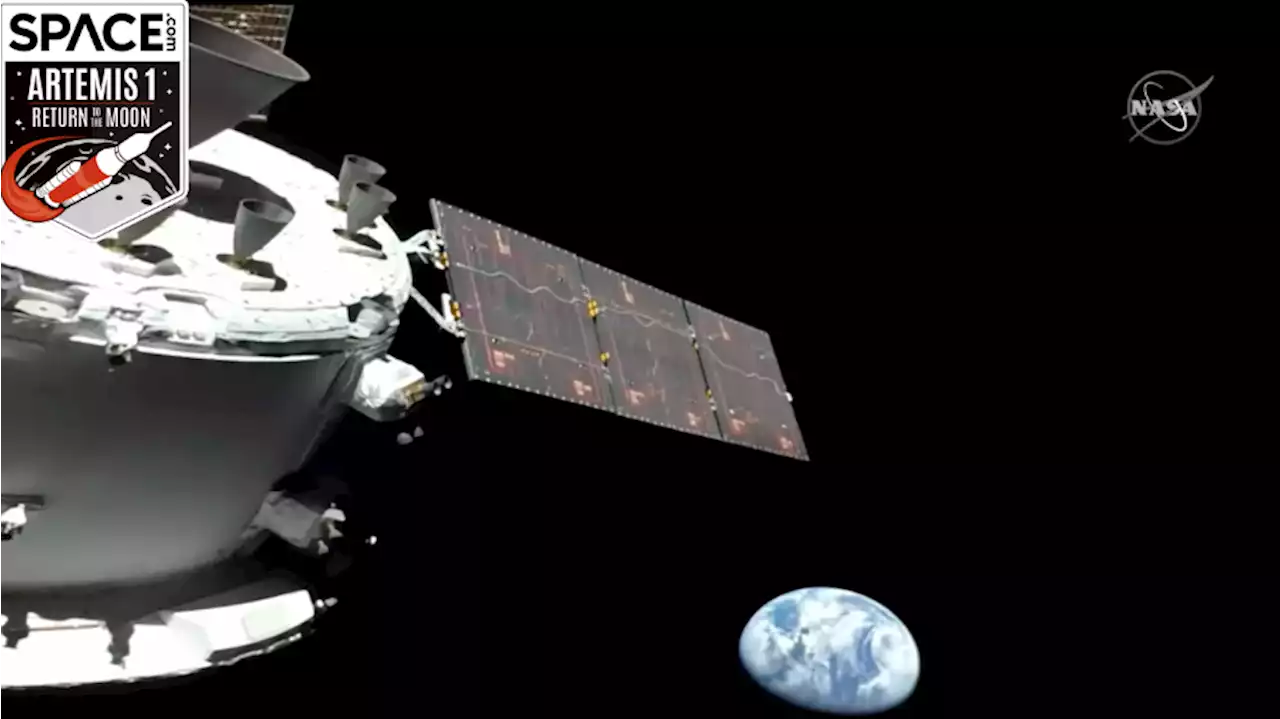 Artemis 1's Orion capsule sends Earth 1st image of home on the way to the moon