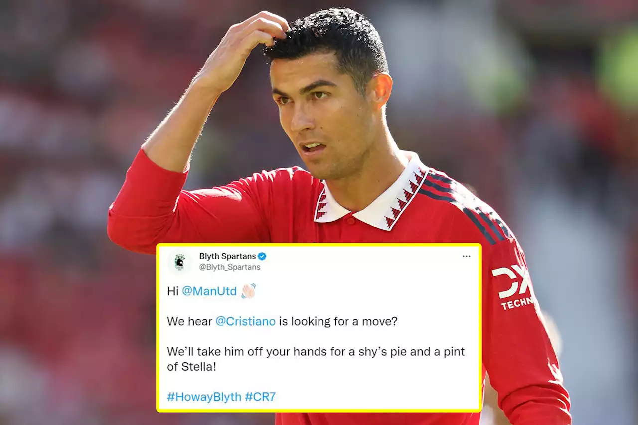 Non-league side offer Man United pie and a pint of Stella for Cristiano Ronaldo