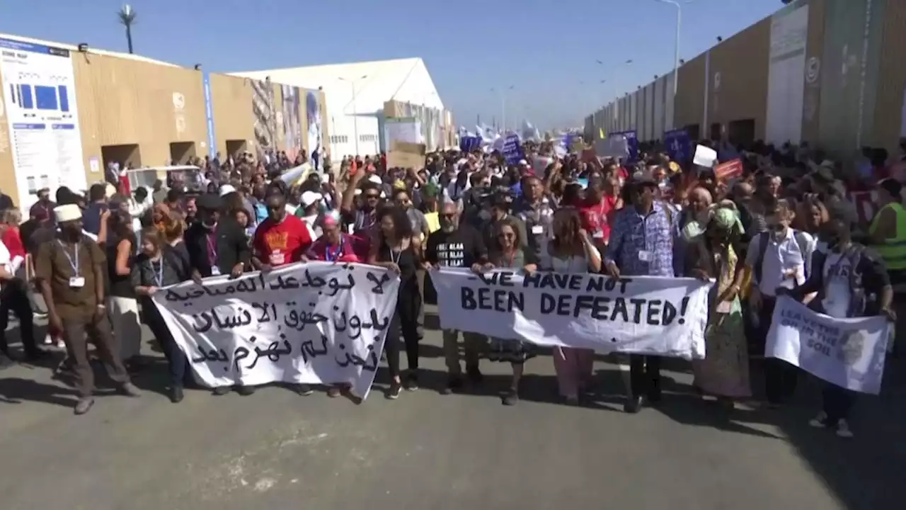 Groups Protest Against Repression and Climate Inaction at COP27 Summit in Egypt