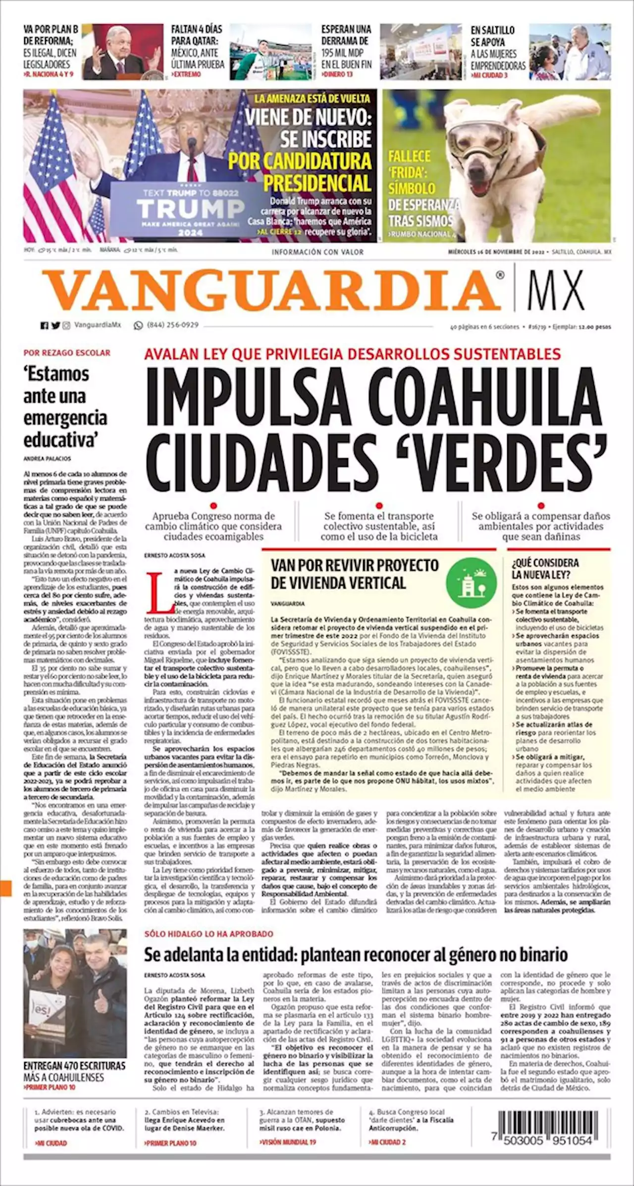 Impulsarán construcción de viviendas sustentables con nueva Ley de Cambio Climático en Coahuila