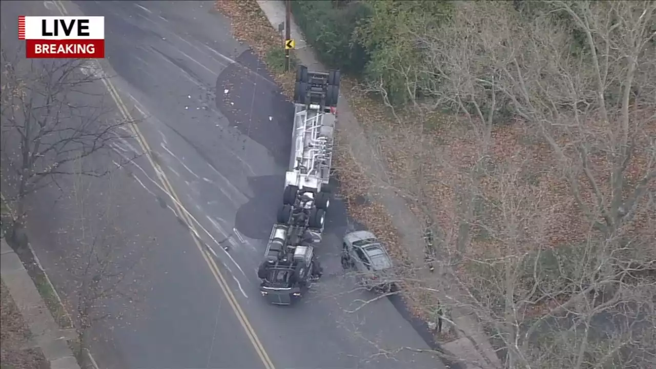 Gas tanker truck overturns, fuel spill forces Bethlehem residents to be evacuated; school delayed