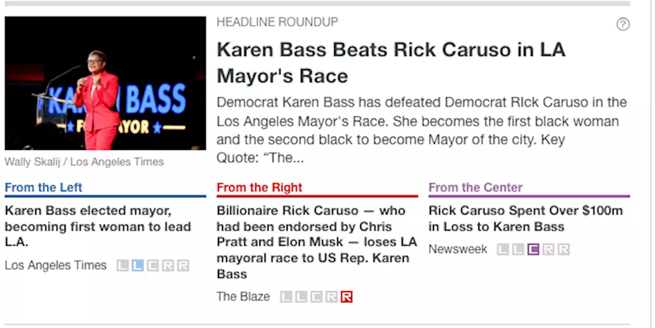 Karen Bass Beats Rick Caruso in Los Angeles Mayor's Race