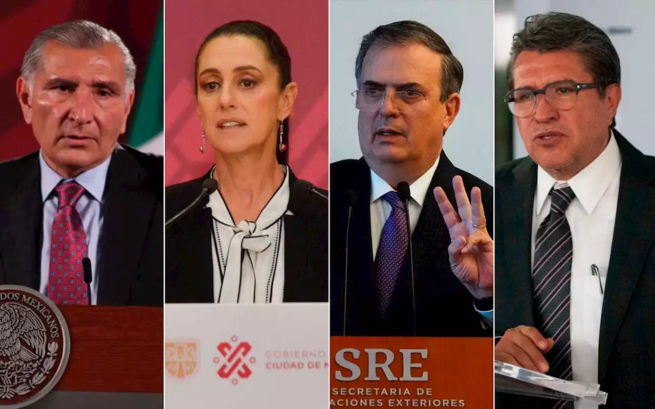 Sheinbaum, Monreal y Ebrard se unen a marcha de AMLO