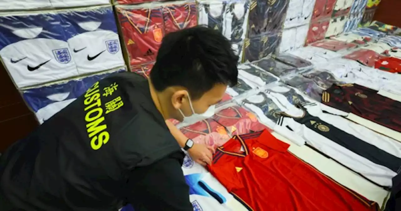 Hong Kong customs seizes 100,000 suspected counterfeit jerseys ahead of World Cup