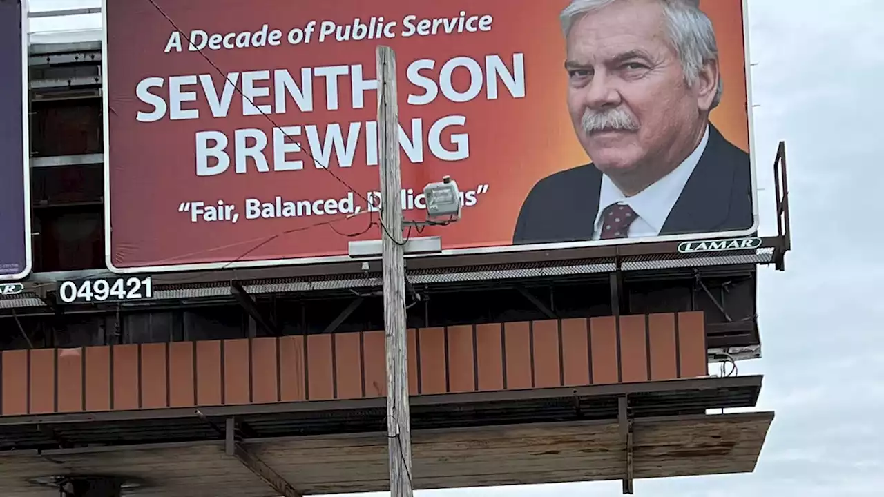 Seventh Son Brewing billboard looks familiar to Judge Michael Holbrook