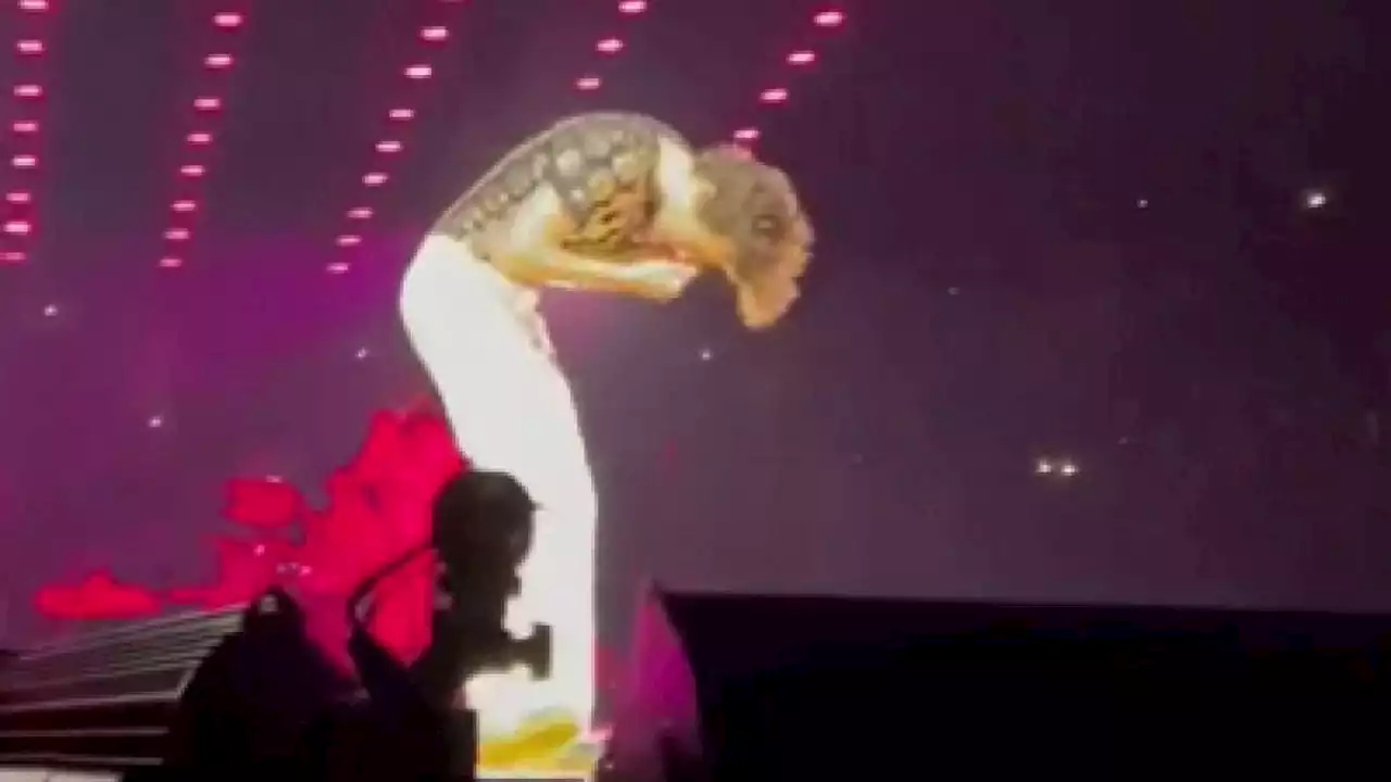 Harry Styles hit in face with flying objects during Los Angeles concert, video shows