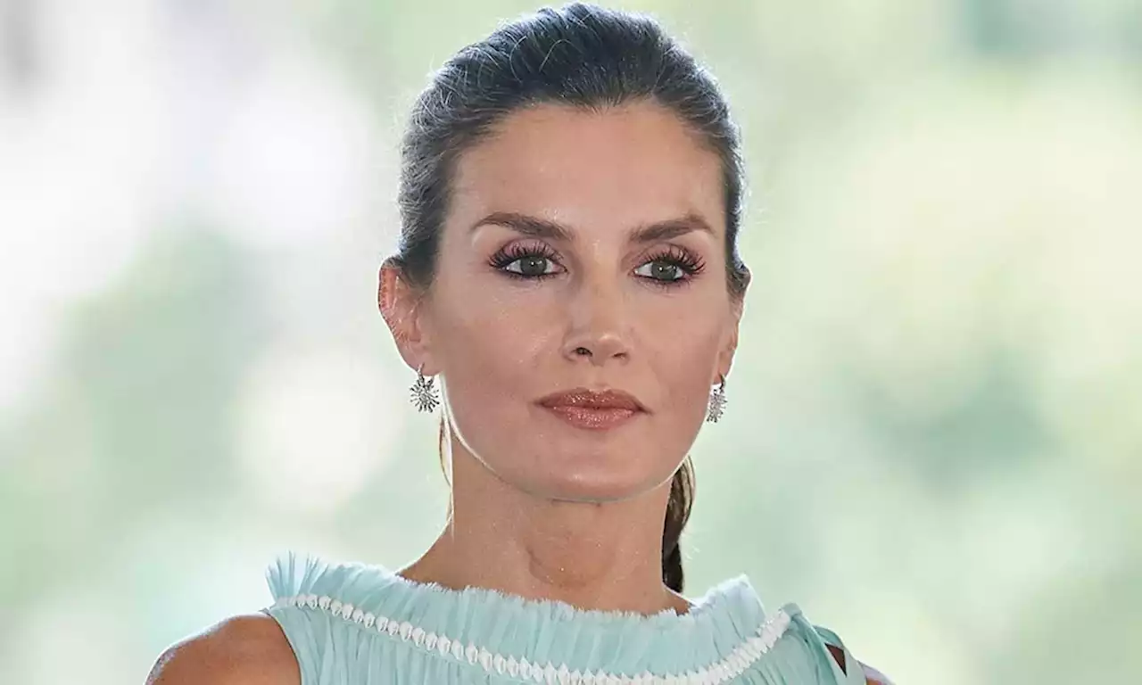 Queen Letizia makes a statement in glittering ballgown and heels