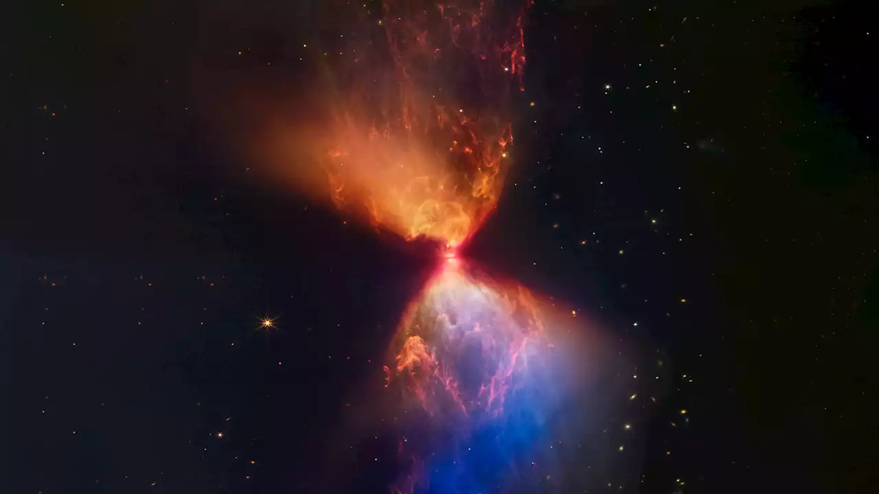 NASA's James Webb Telescope captures fiery hourglass as new star forms