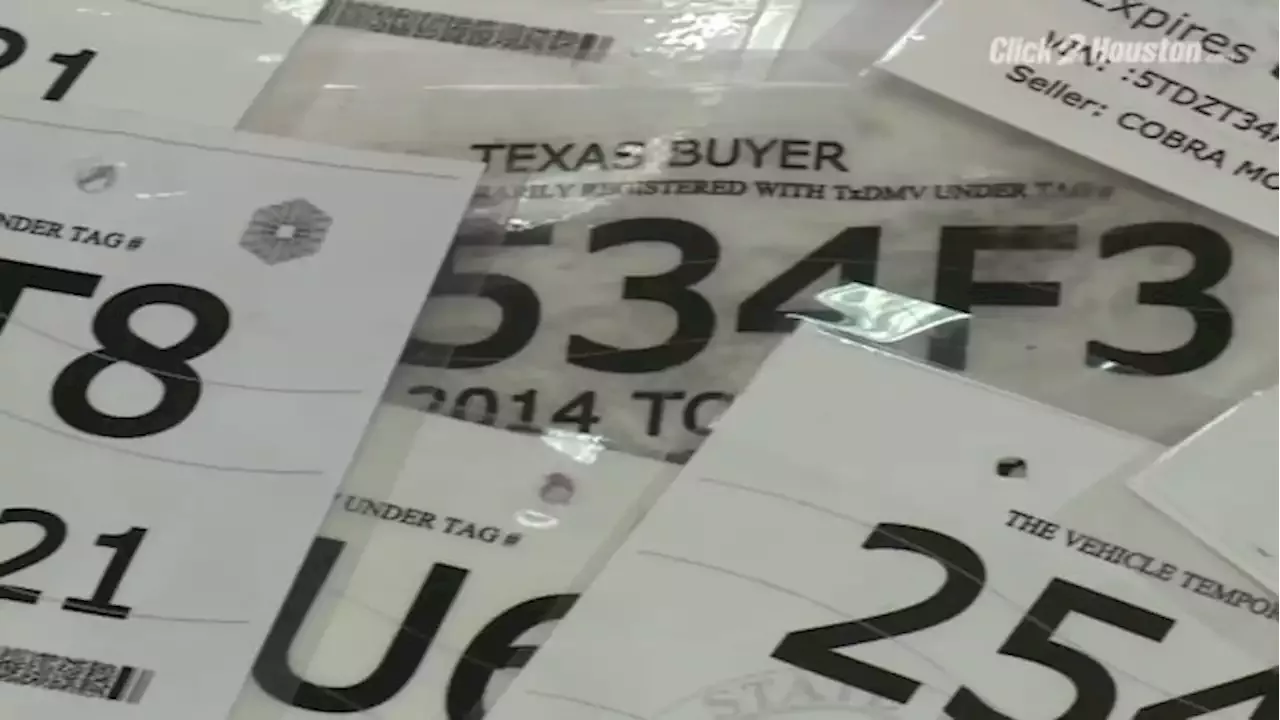 Temporary tag redesign New Texas DMV temporary tags to include