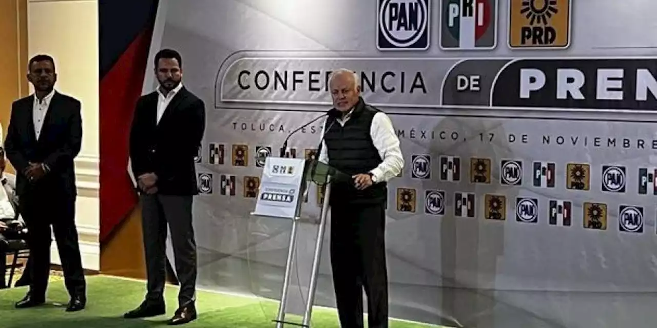 PRI, PAN y PRD en Edomex anuncian que irán en coalición en elecciones del 2023