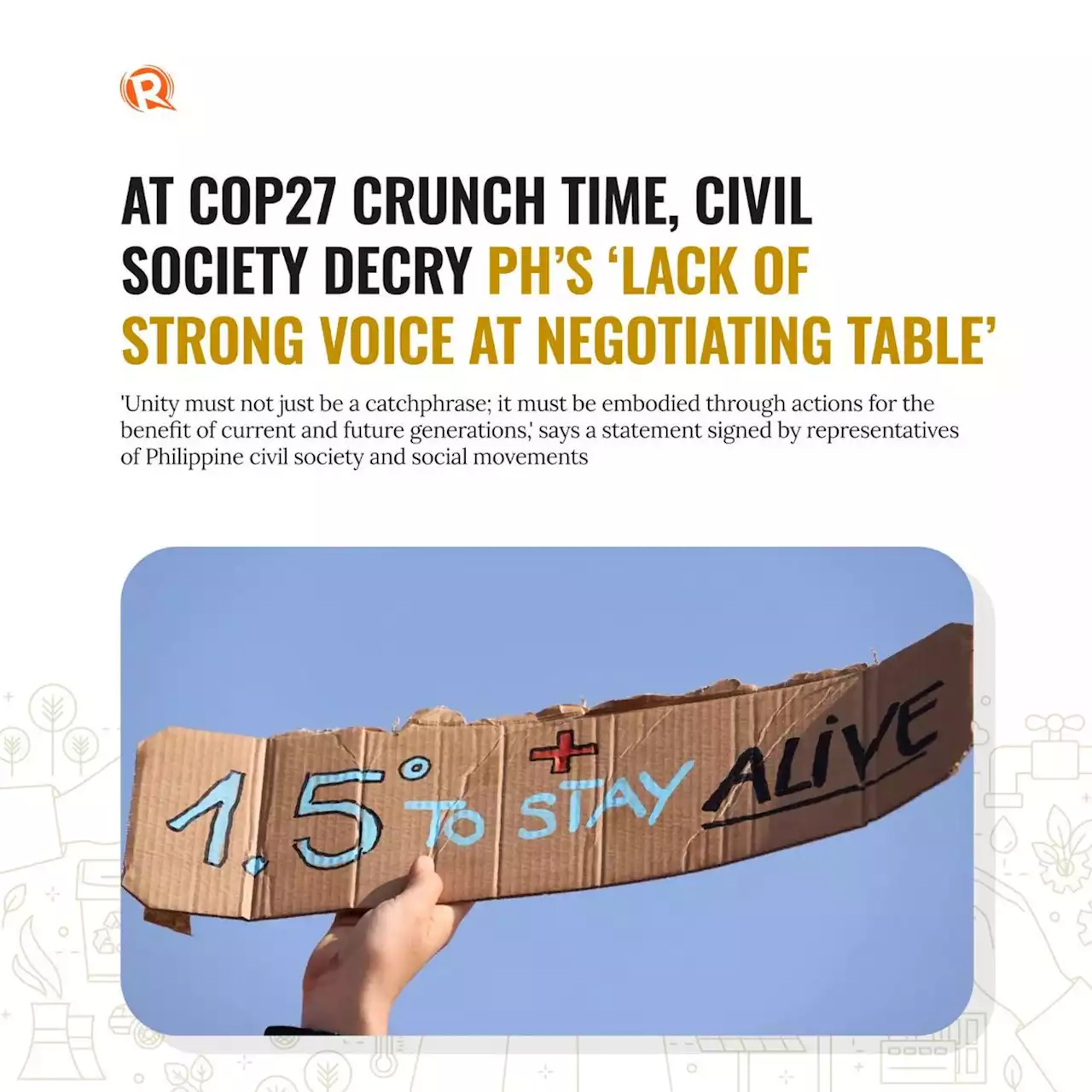 At COP27 crunch time, civil society decry PH's 'lack of strong voice at negotiating table'