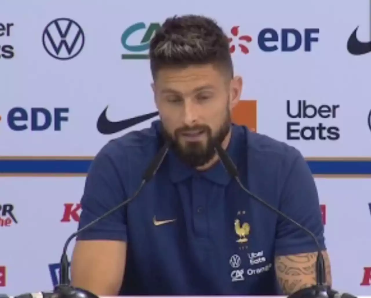 EN DIRECT - Equipe de France: suivez la conférence de presse de Giroud et Tchouaméni