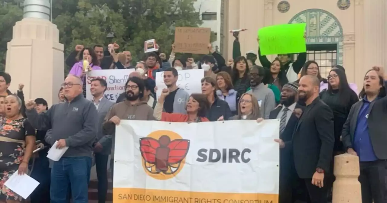 Immigration rights activists press county Sheriff's Department to end cooperation with ICE