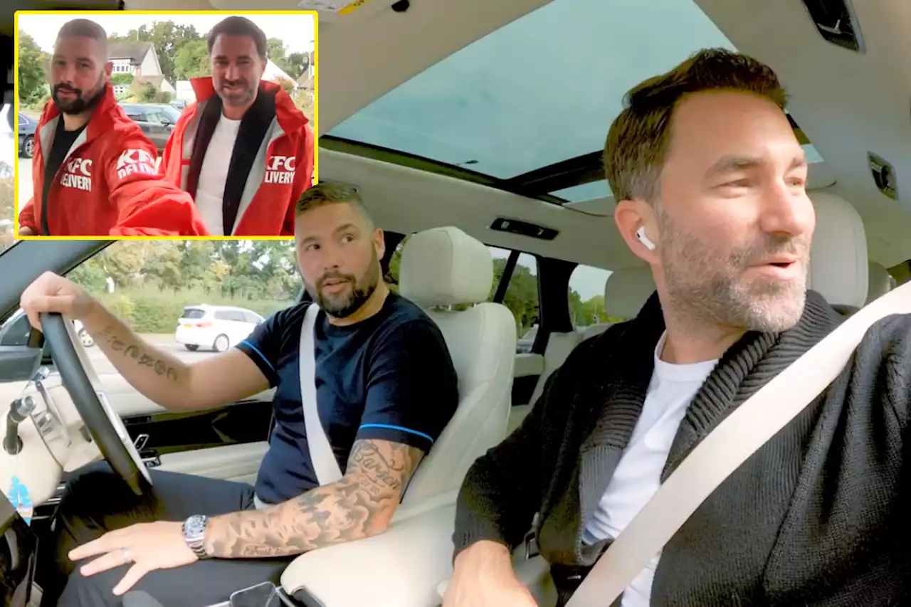 Tony Bellew and Eddie Hearn pulled over by police while filming KFC prank video