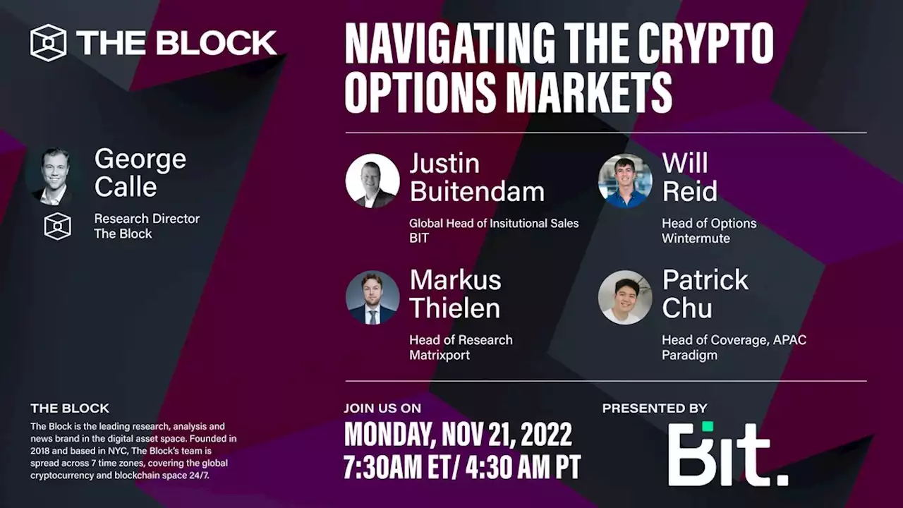 Navigating the Crypto Options Market- Presented by Bit.com | The Block