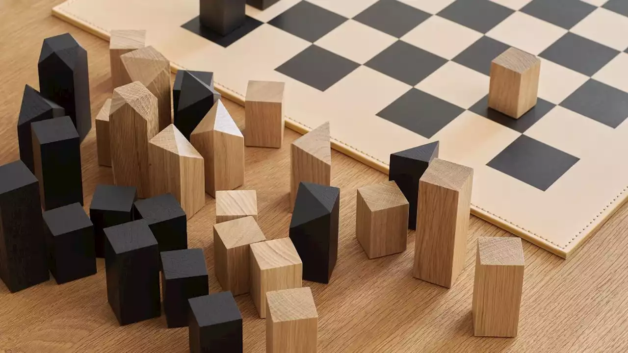 Minimalist chess set by E15 pays homage to the first female grandmaster