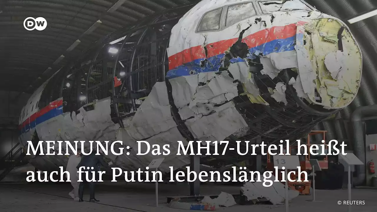 Meinung: Das MH17-Urteil heißt auch für Putin lebenslänglich | DW | 17.11.2022