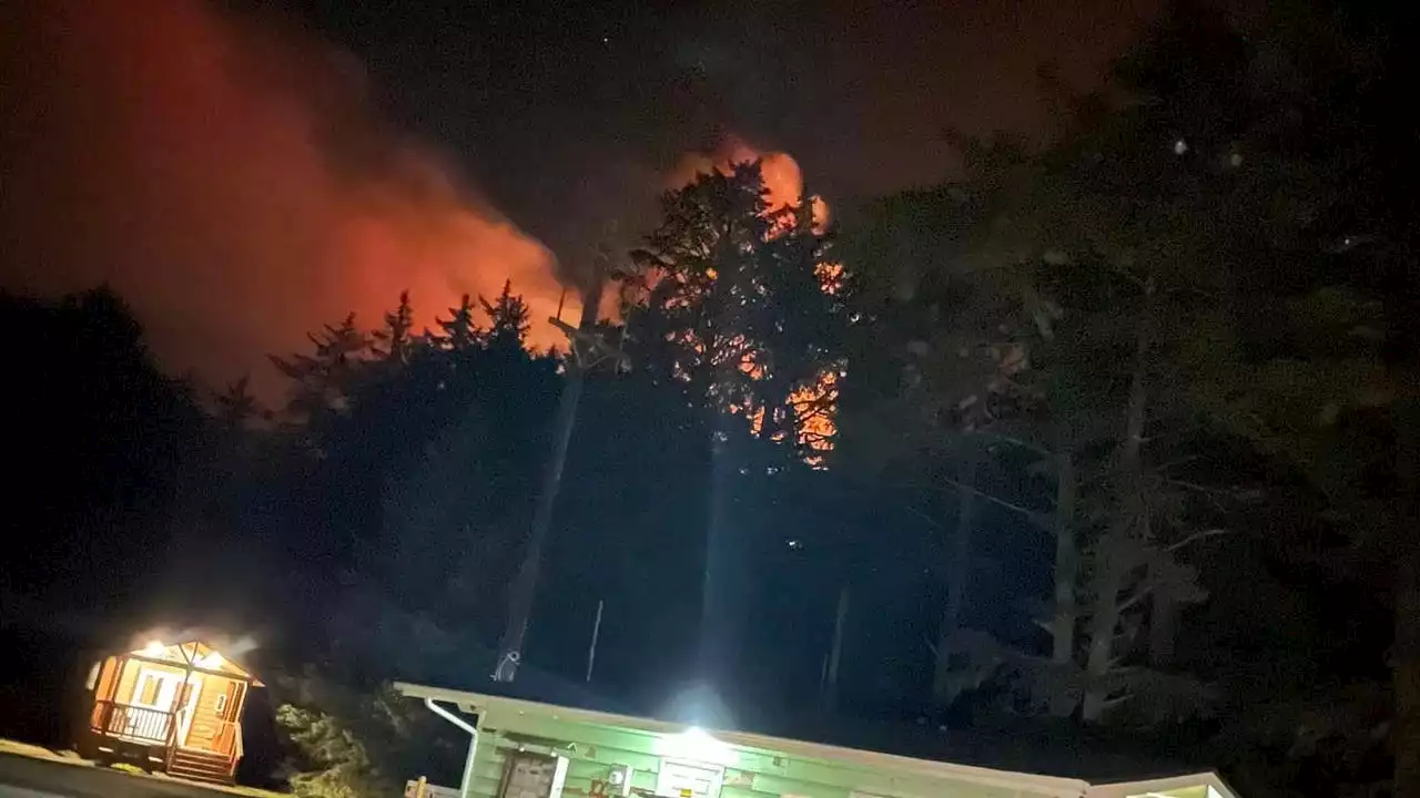 Fire near Neah Bay prompts evacuations, school closures