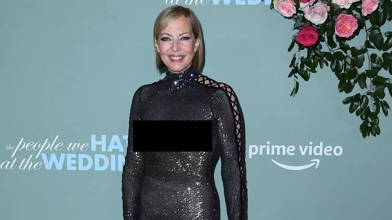 Allison Janney’s see-through surprise; 62-year-old goes sheer at 'The People We Hate at the Wedding' premiere