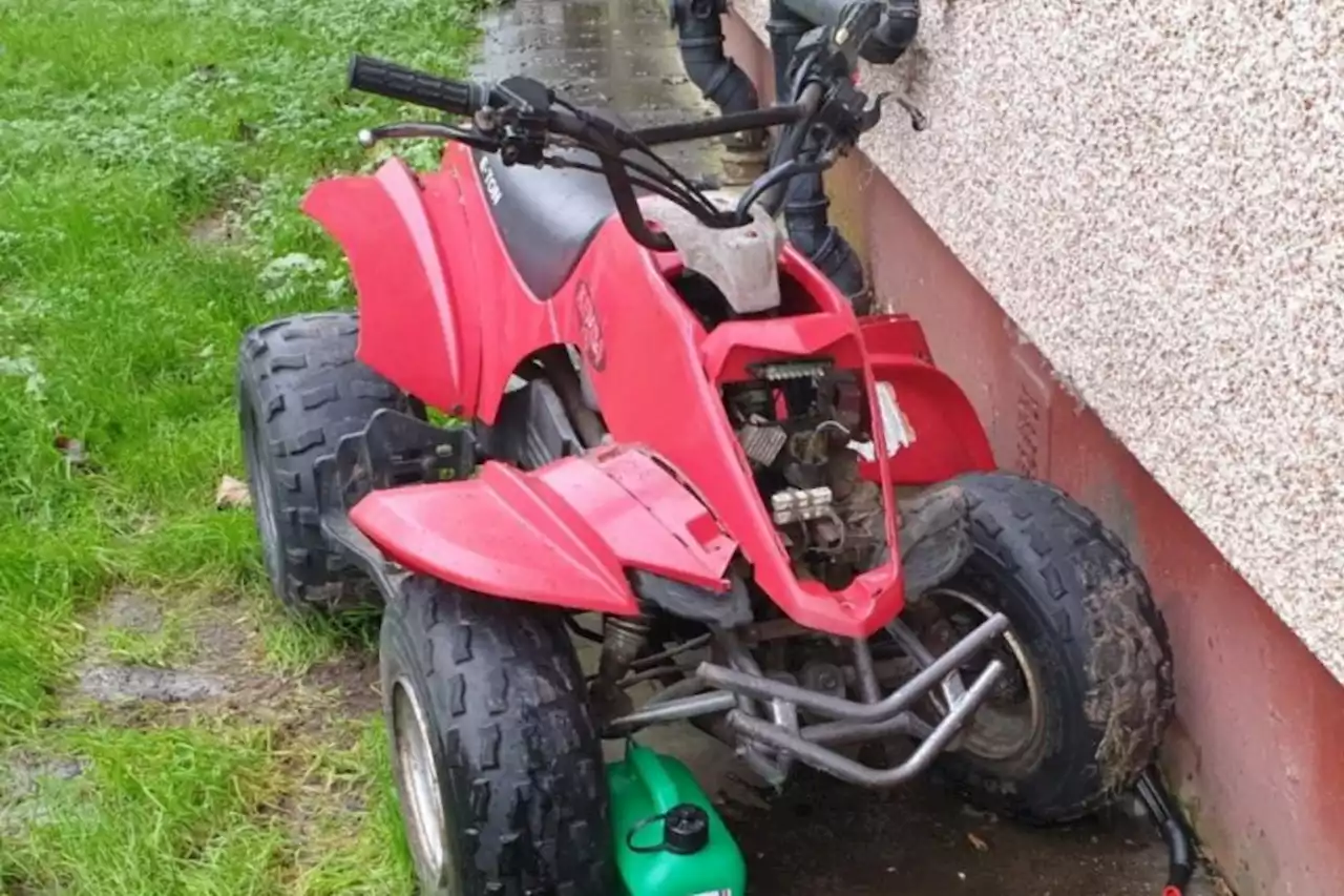 Quad bike driver 'flees the scene' after crash in Glasgow