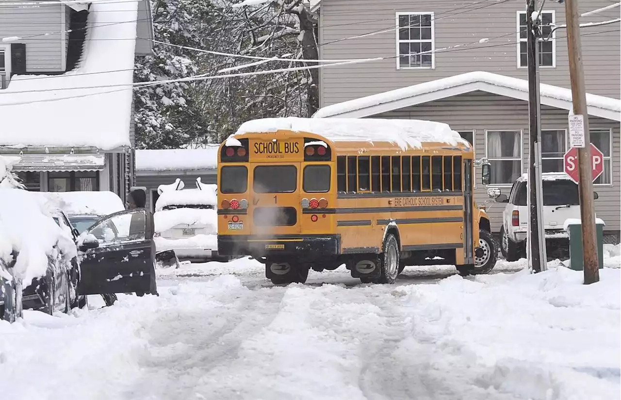 Dangerous lake-effect snowstorm blankets Buffalo, western New York