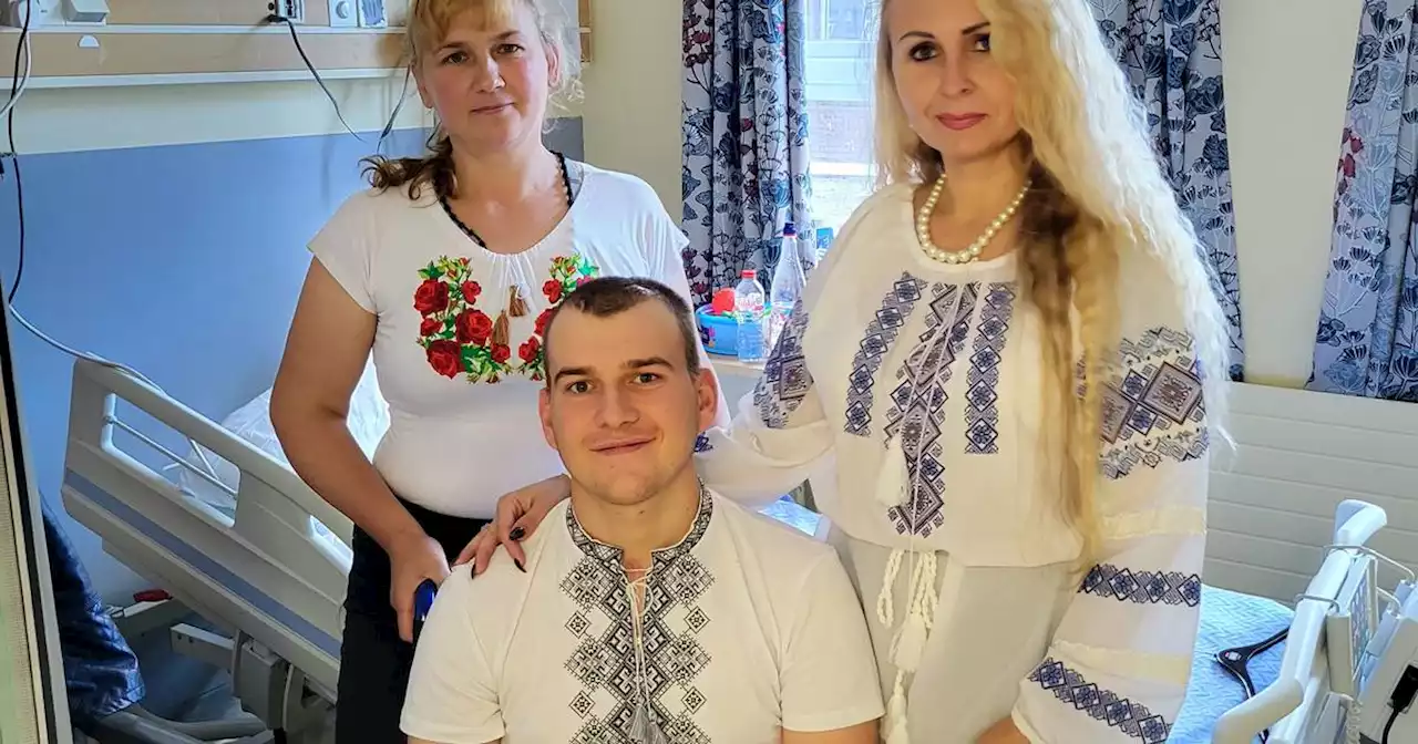 Wounded Ukrainian soldier returns home following surgery and rehab in Cork