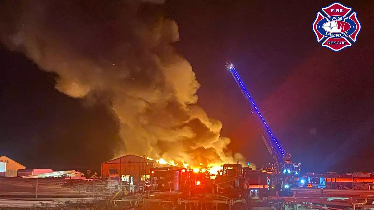 Fire at family-owned Puyallup commercial farm burns for hours