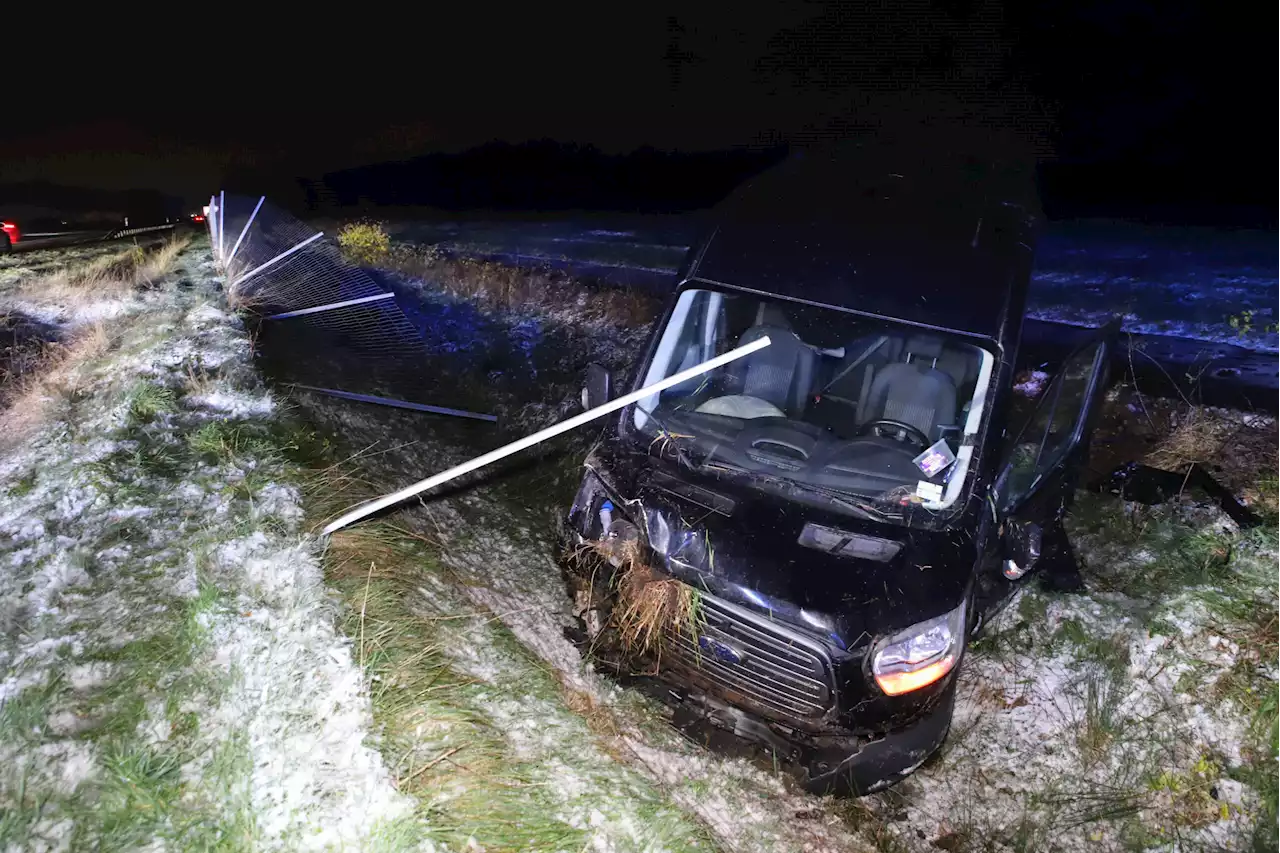 Wegen Schneeregen: Neun Unfälle auf der A7 am Freitagmorgen